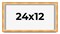 Panoramic Minimalist Shadow Box Brown Picture Frame - UV Acrylic, Backing, Hanging Hardware